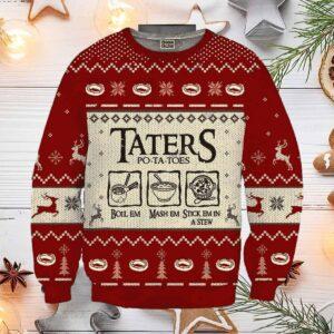 Taters Potatoes LOTR Ugly Christmas Sweater