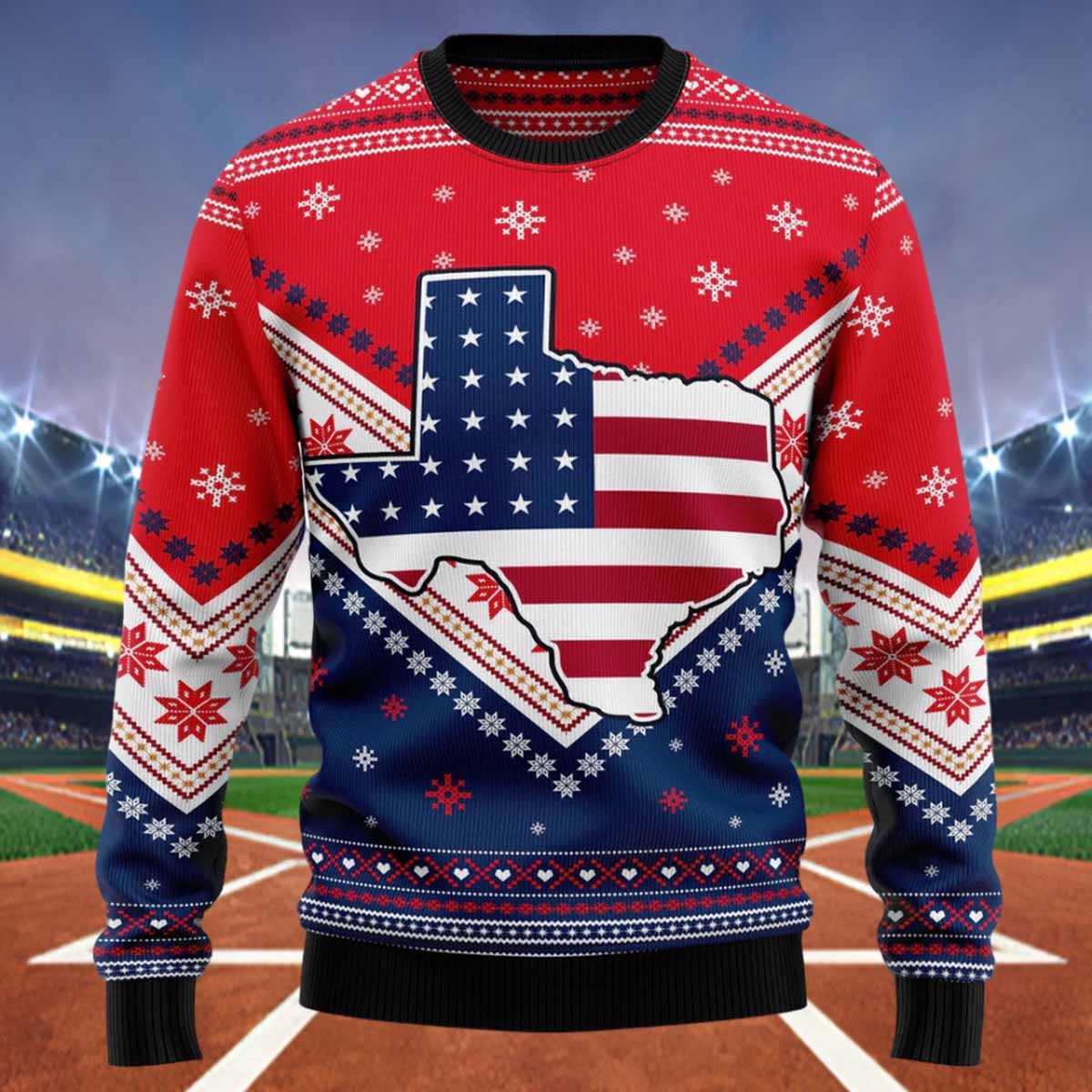 Texas Flag Ugly Christmas Sweater Texas Flag Ugly Christmas Sweater