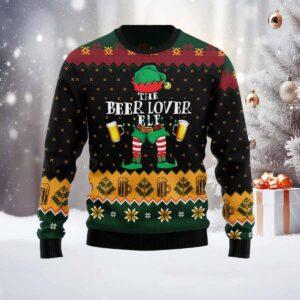 The Beer Lover Elf Ugly Christmas Sweater The Beer Lover Elf Ugly Christmas Sweater