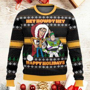 Toy Story Hey Howdy Hey Happy Holidays Ugly Christmas Sweater Toy Story Hey Howdy Hey Happy Holidays Ugly Christmas Sweater