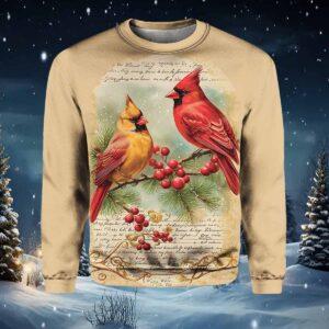 Vintage Cardinal Bird Print Sweatshirt Vintage Cardinal Bird Print Sweatshirt