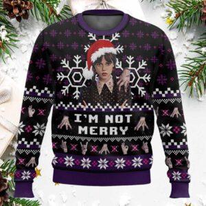 Wednesday I’m Not Merry Ugly Christmas Sweater Wednesday I’m Not Merry Ugly Christmas Sweater