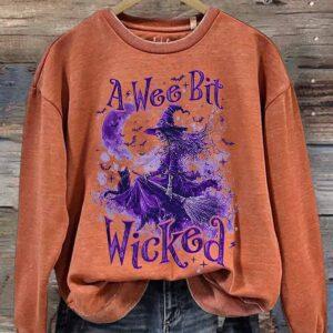 Women's A Wee Bit Wicked Halloween Sweatshirt