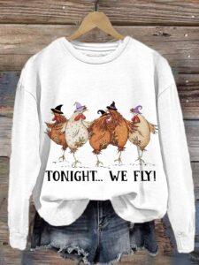 Women’s Chicken Tonight We Fly Halloween Shirt