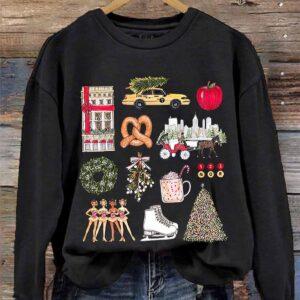 Women's Christmas In New York Sweatshirt 1 Women's Christmas In New York Sweatshirt