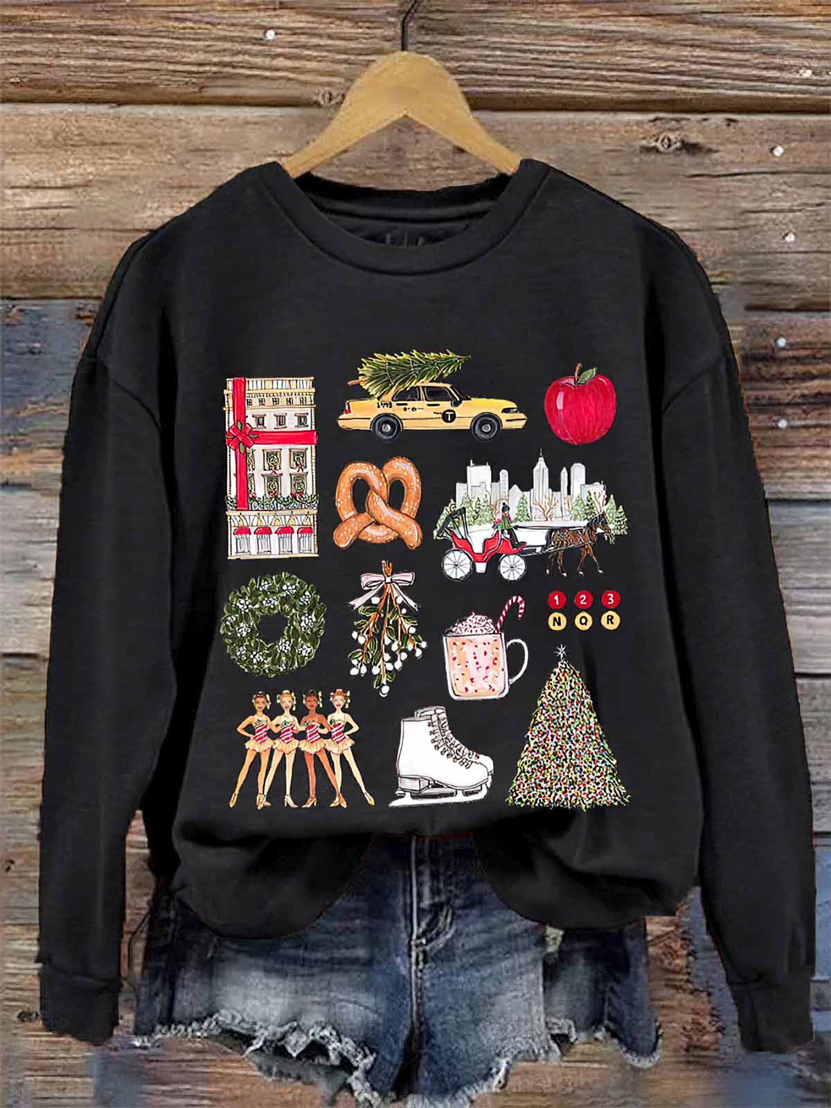 Women’s Christmas In New York Sweatshirt Women’s Christmas In New York Sweatshirt