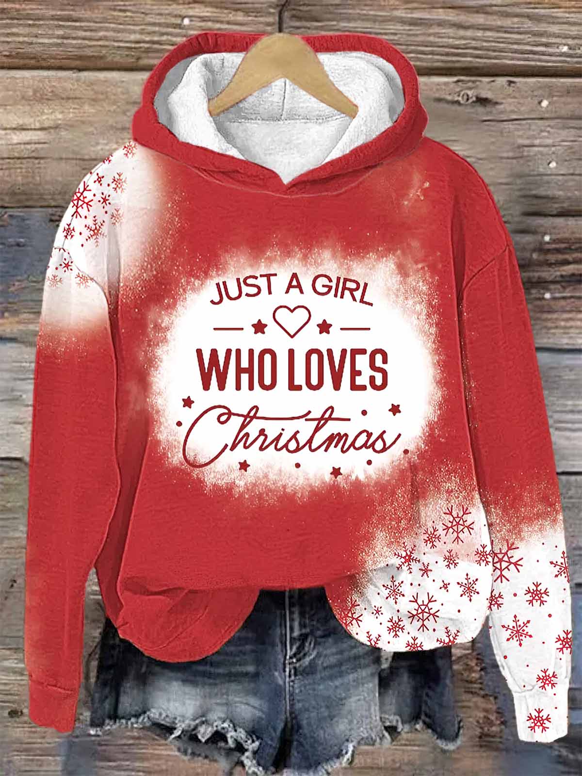 Women's Christmas Just A Girl Who Loves Christmas Hoodie Women's Christmas Just A Girl Who Loves Christmas Hoodie