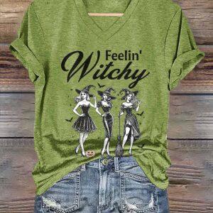 Women's Feelin Witchy Halloween Shirt