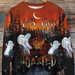 Women’s Halloween Let’s Get Toasted Smore Printed Sweatshirt