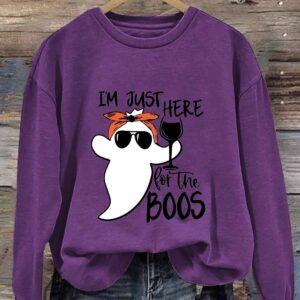 Women’s I’m Just Here For The Boos Halloween Shirt