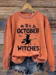 Women’s It’s October Witches Halloween Shirt