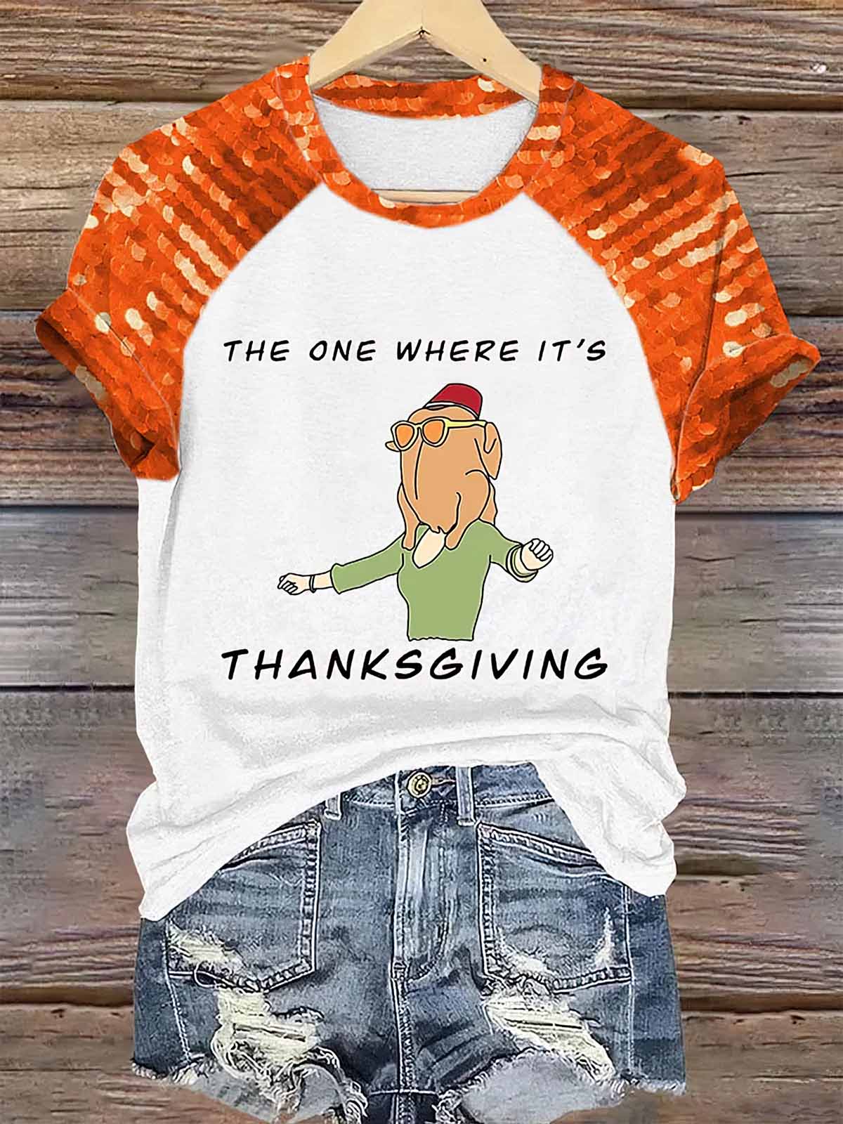 Women's The One Where It's Thanksgiving Shirt Women's The One Where It's Thanksgiving Shirt