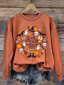 Women’s Trick Or Treat Smell My Feet Halloween Shirt