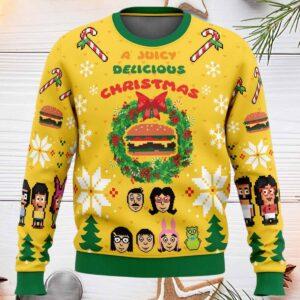 A Juicy Delicious Christmas Bobs Burgers Christmas Sweater