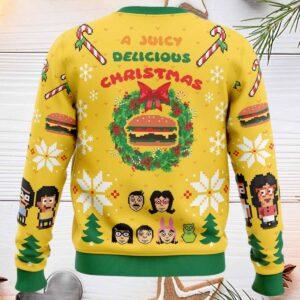 A Juicy Delicious Christmas Bob’s Burgers Ugly Sweater