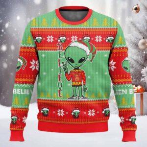 Alien Believe Ugly Sweater