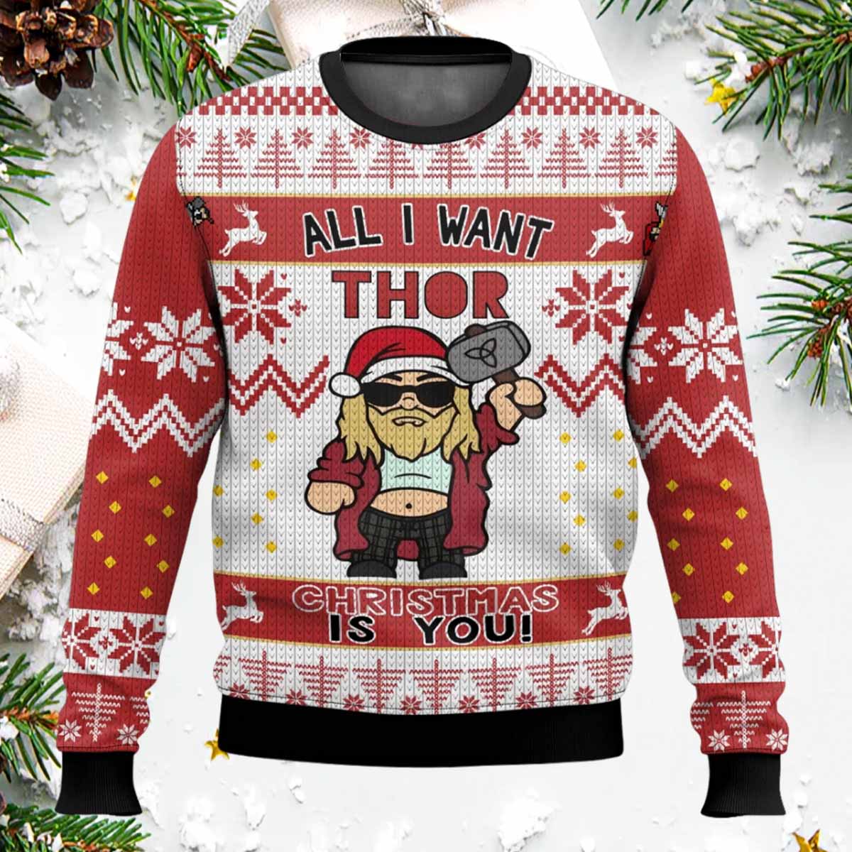 All I Want Thor Christmas Is You Sweater All I Want Thor Christmas Is You Sweater