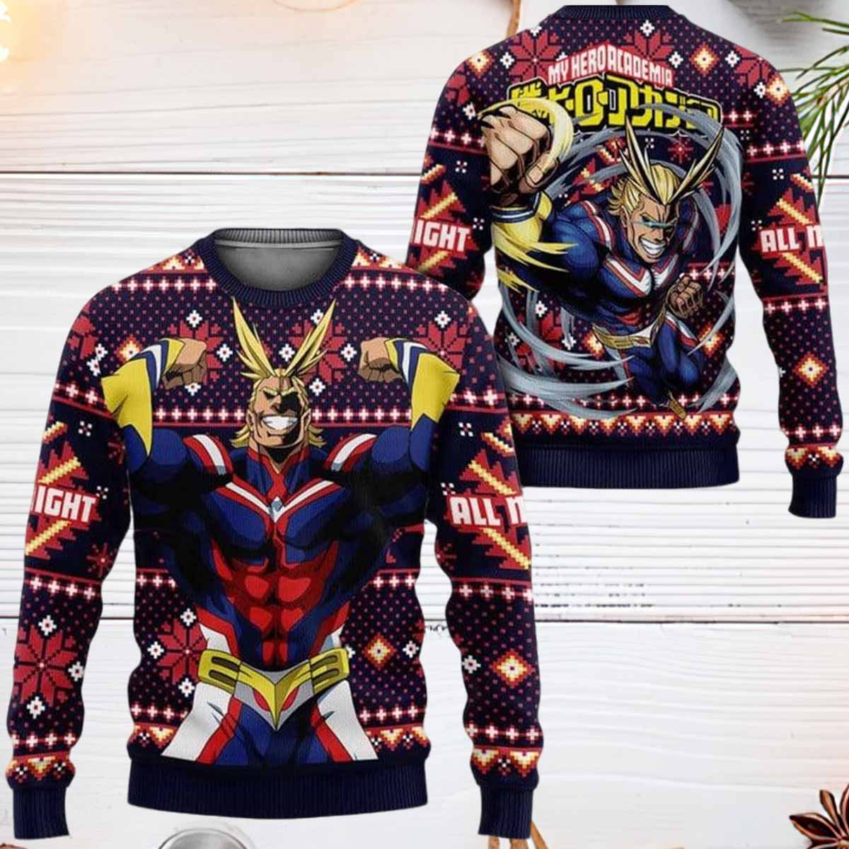 All Might Ugly Christmas Sweater All Might Christmas Ugly Sweater
