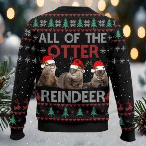 All Of Otter Reindeer Christmas Ugly Sweater