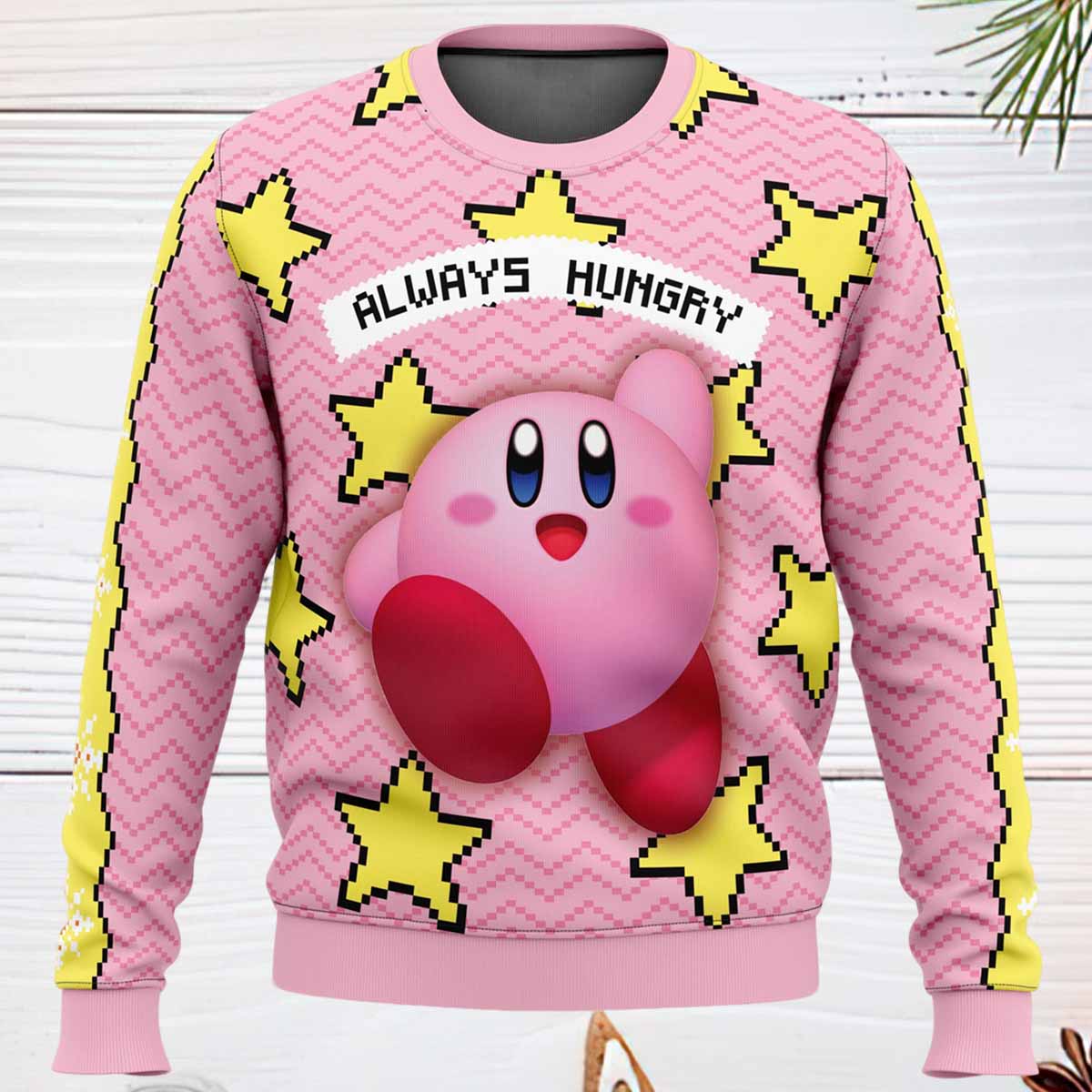 Always Hungry Kirby Ugly Christmas Sweater Always Hungry Kirby Ugly Christmas Sweater