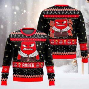 Anger Inside Out Ugly Christmas Sweater Anger Inside Out Ugly Christmas Sweater