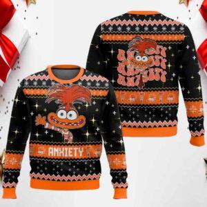 Anxiety Inside Out Ugly Christmas Sweater Anxiety Inside Out Ugly Christmas Sweater