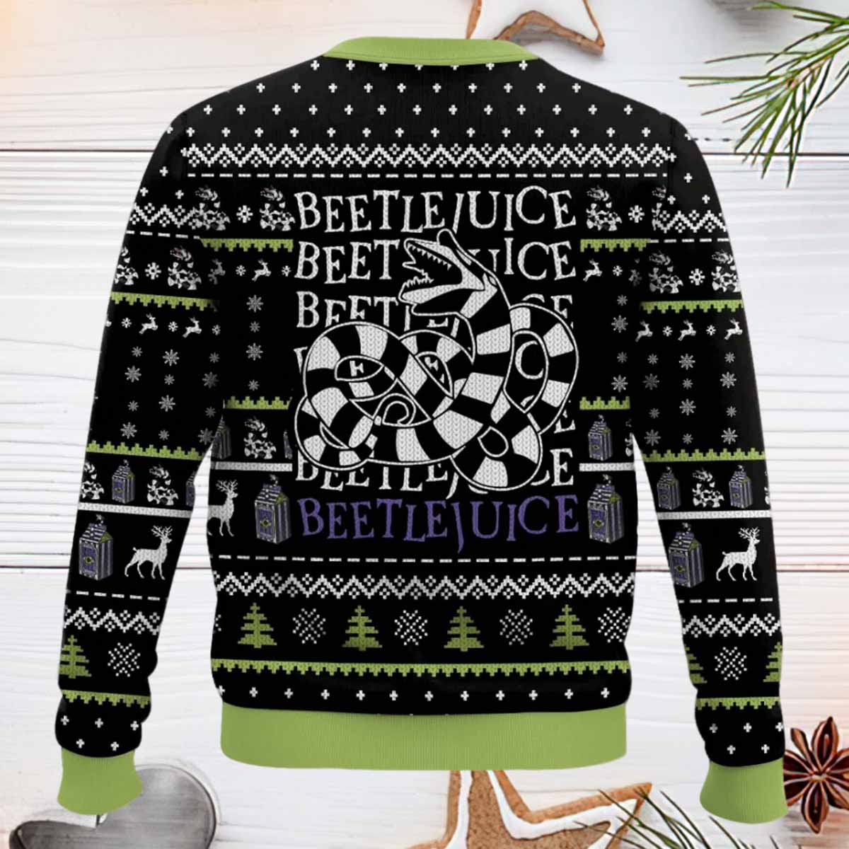 Beetlejuice It Snow Time Christmas Ugly Sweater Beetlejuice It Snow Time Christmas Ugly Sweater