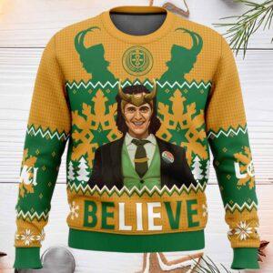 Believe Loki Ugly Christmas Sweater Believe Loki Ugly Christmas Sweater