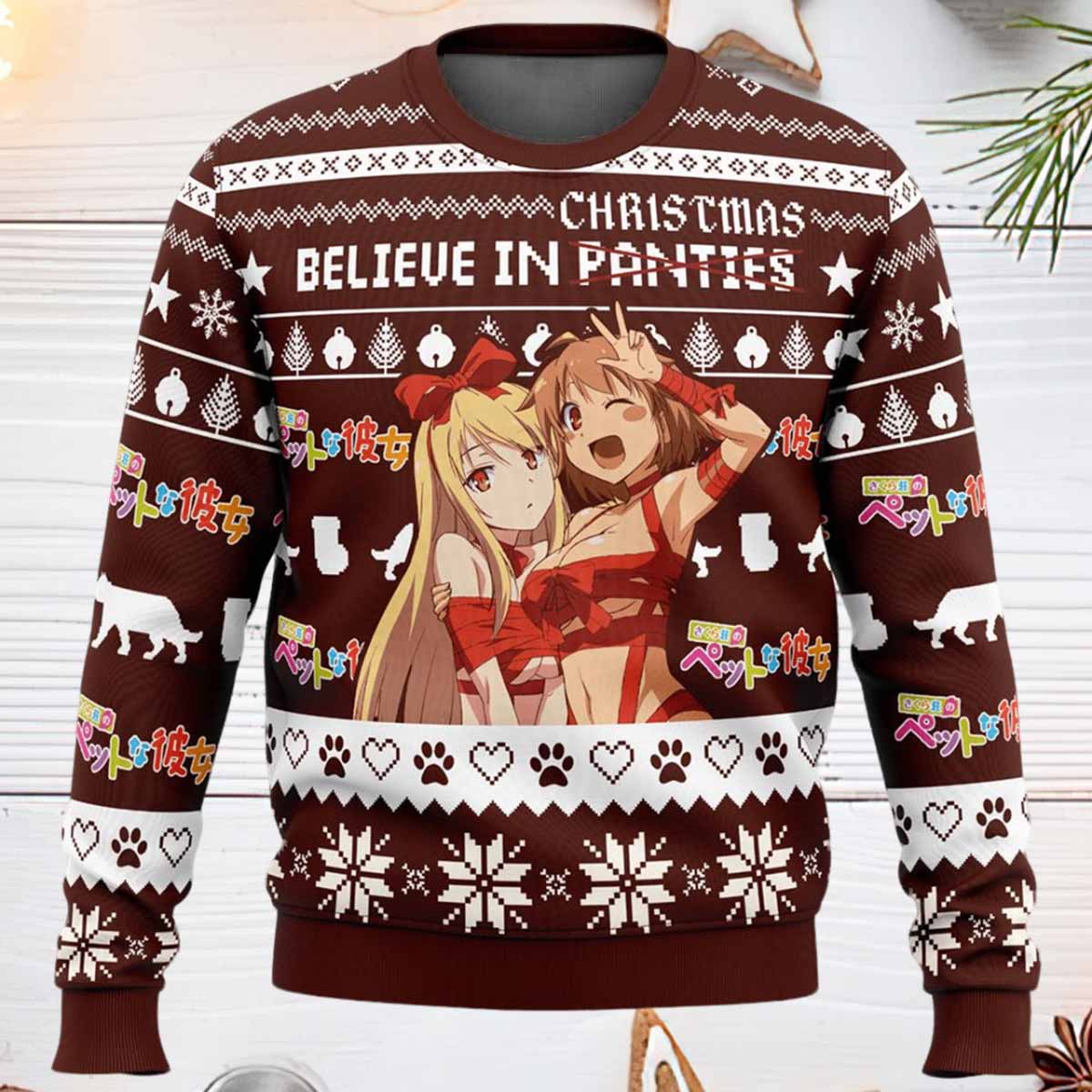 Believe in Christmas The Pet Girl of Sakurasou Ugly Sweater Believe in Christmas The Pet Girl of Sakurasou Ugly Sweater