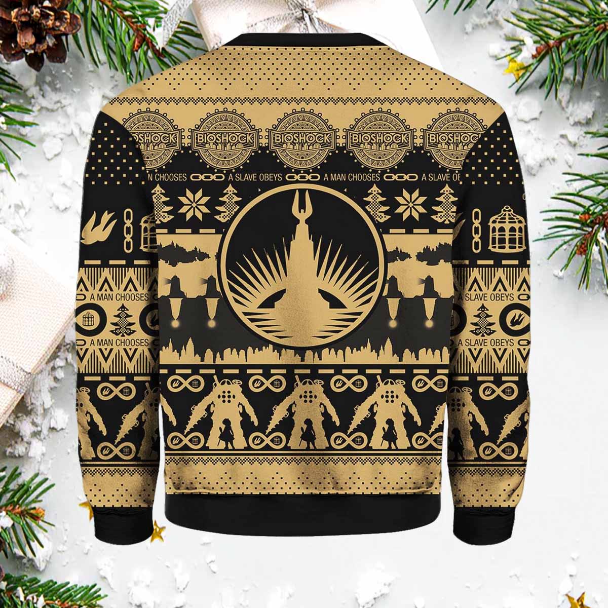 Bioshock Ugly Christmas All Over Print Sweater Bioshock Ugly Christmas All Over Print Sweater