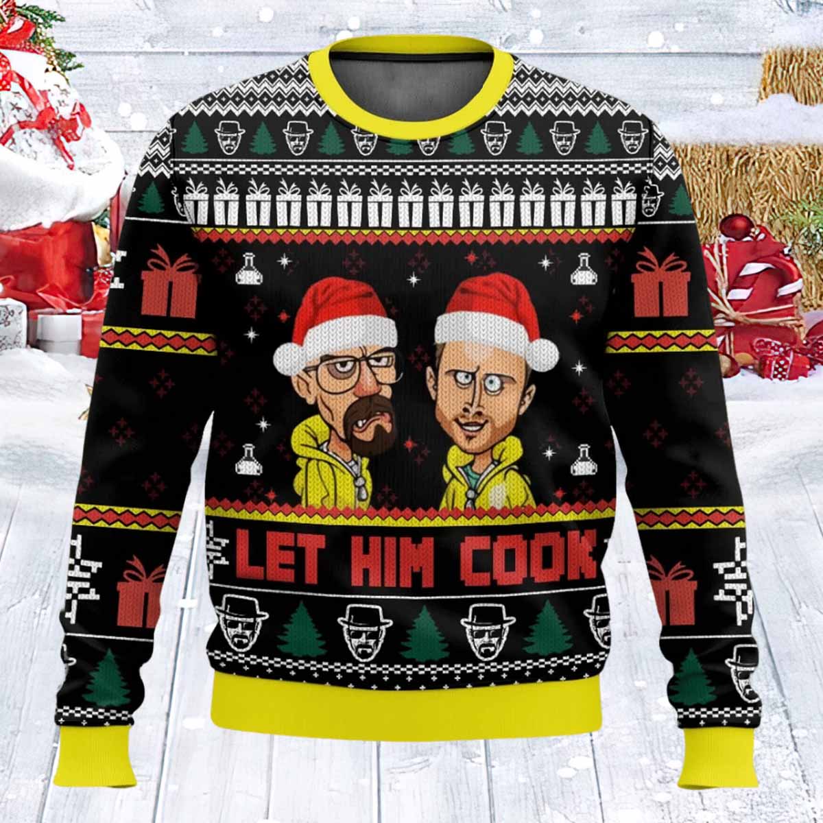 Breaking Bad Let Him Cook Christmas Ugly Sweater Breaking Bad Let Him Cook Christmas Ugly Sweater