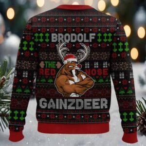 Brodolf Gainzdeer Rudolph Ugly Christmas Sweater 1 Brodolf Gainzdeer Rudolph Ugly Christmas Sweater