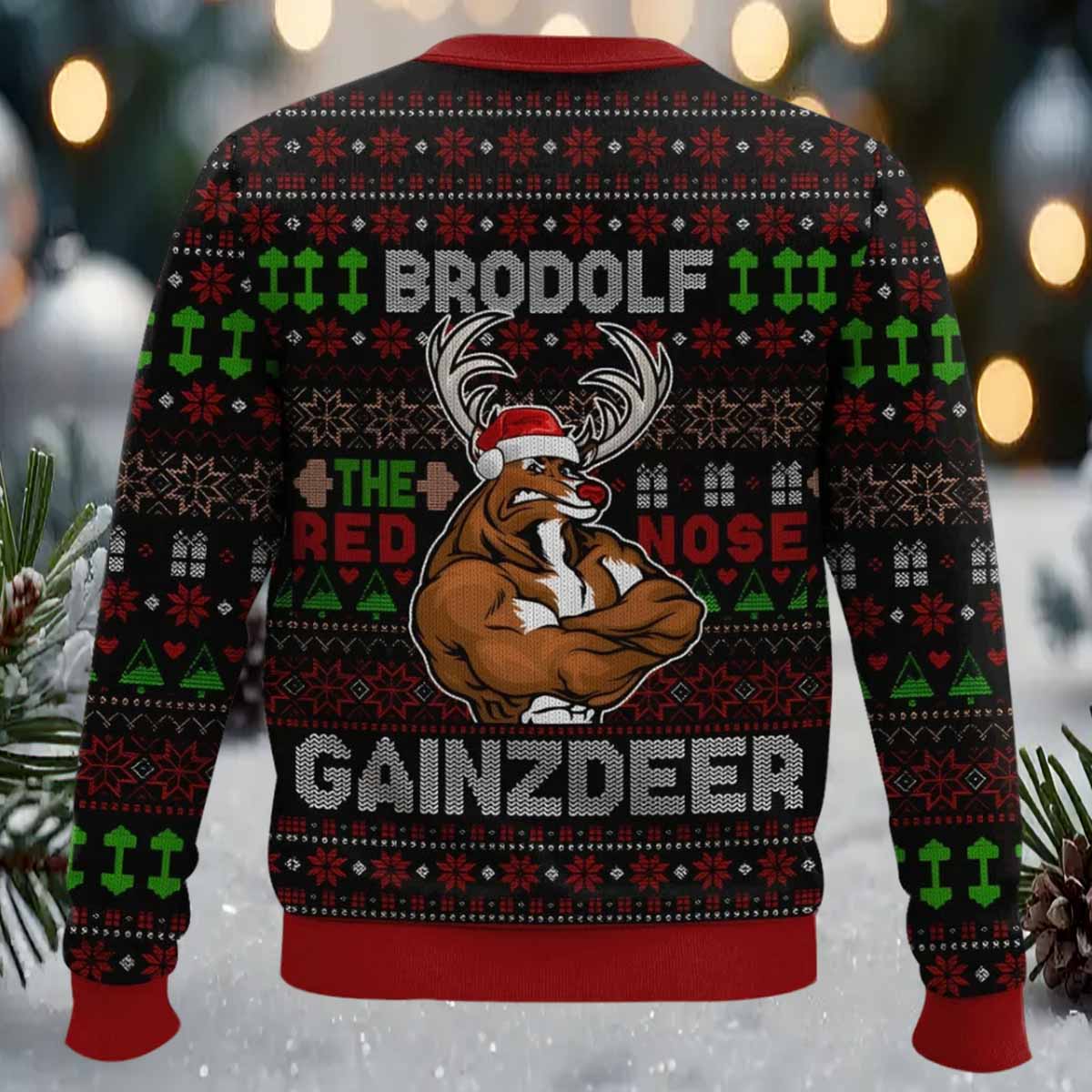 Brodolf Gainzdeer Rudolph Ugly Christmas Sweater Brodolf Gainzdeer Rudolph Ugly Christmas Sweater