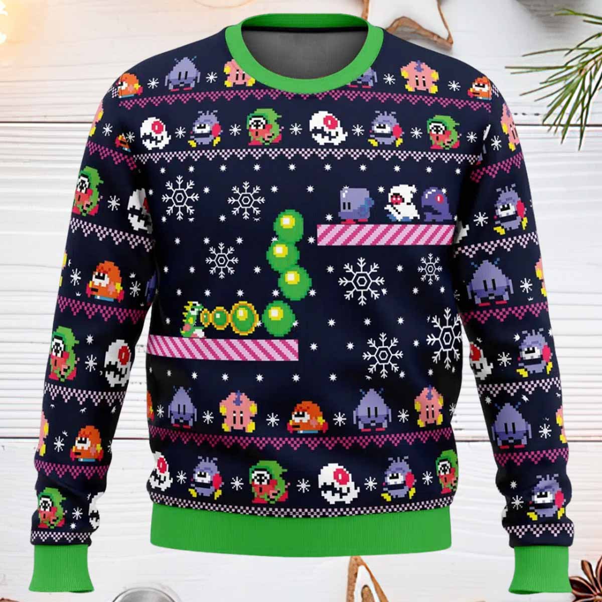 Bubble Bubble Bobble Ugly Christmas Sweater Bubble Bubble Bobble Ugly Christmas Sweater
