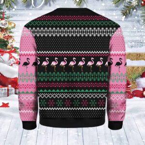 Candy Cane Flamingo 3D All Over Printed Ugly Christmas Sweater