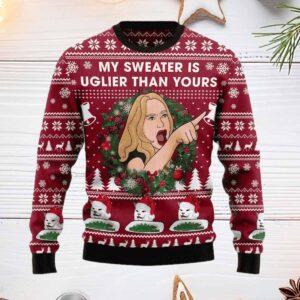 Cat Woman Meme My Sweater Is Uglier Than Yours Christmas Sweater Cat Woman Meme My Sweater Is Uglier Than Yours Christmas Sweater