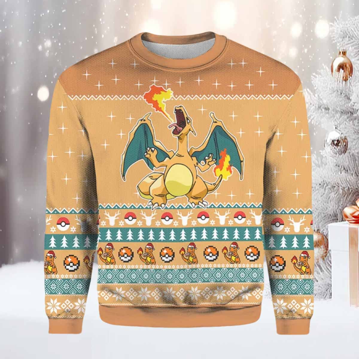 Charizard Christmas Ugly Sweater Charizard Christmas Ugly Sweater