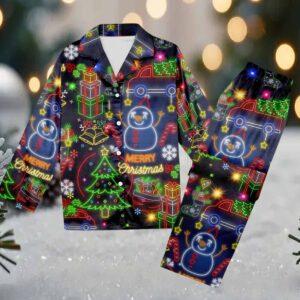 Christmas Bright Neon Lighting Pajamas Set Christmas Bright Neon Lighting Pajamas Set