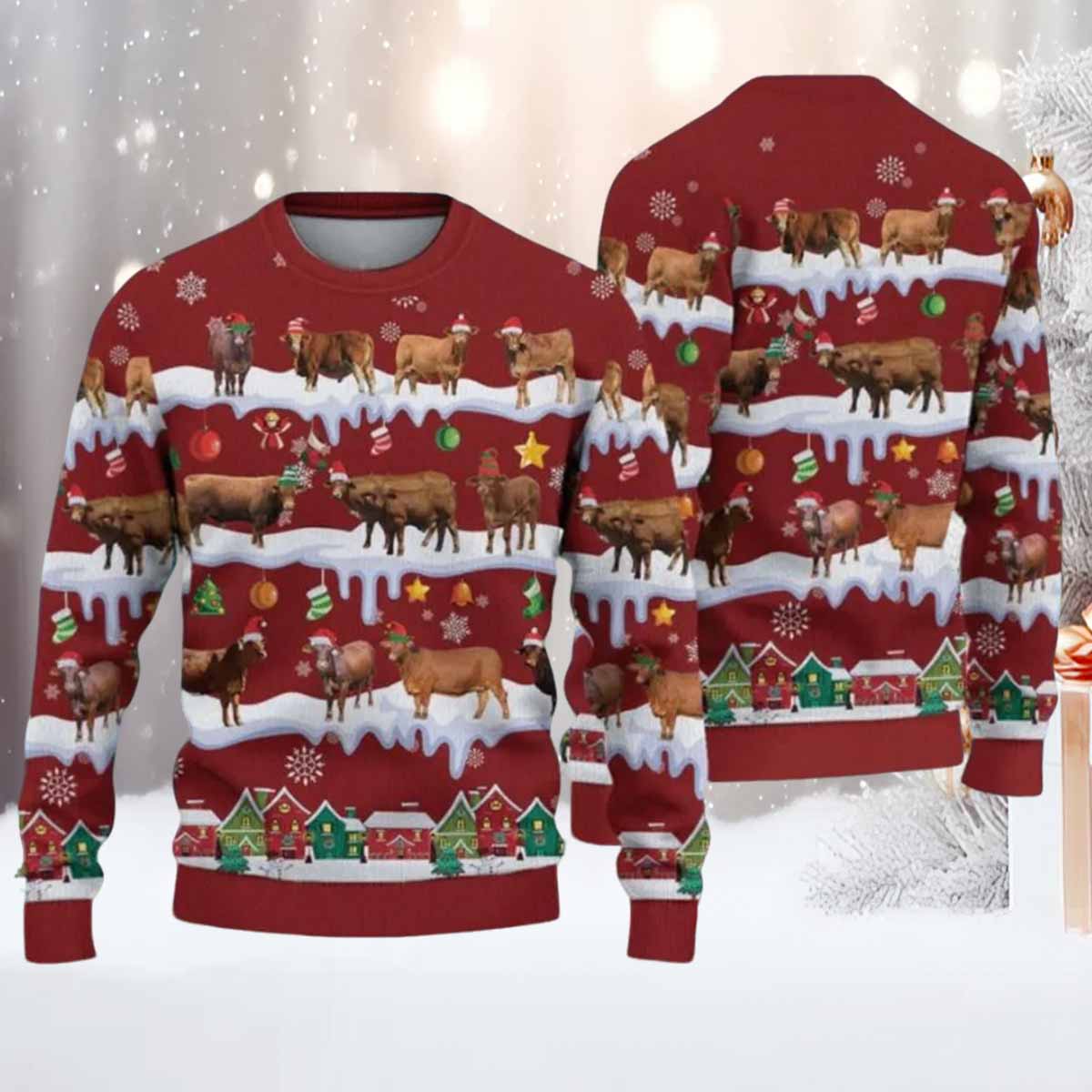 Christmas Cow Ugly Sweater Christmas Cow Ugly Sweater