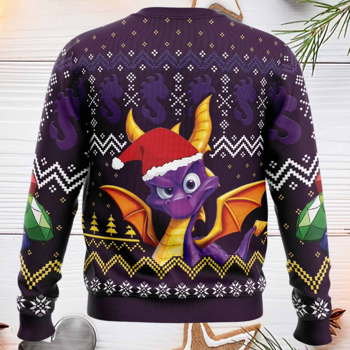 Christmas Dragon Spyro Ugly Christmas Sweater Christmas Dragon Spyro Ugly Christmas Sweater