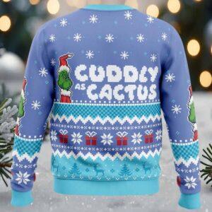 Cuddly As A Cactus Grnch Ugly Christmas Sweater 1 Cuddly As A Cactus Grnch Ugly Christmas Sweater