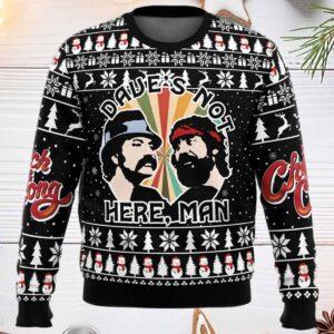 Daves Not Here Man Cheech and Chong Ugly Christmas Sweater Daves Not Here Man Cheech and Chong Ugly Christmas Sweater