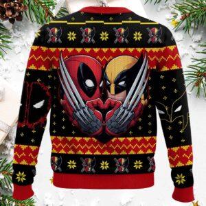 Deadpool And Wolverine Let's Take A Selfie Ugly Christmas Sweater