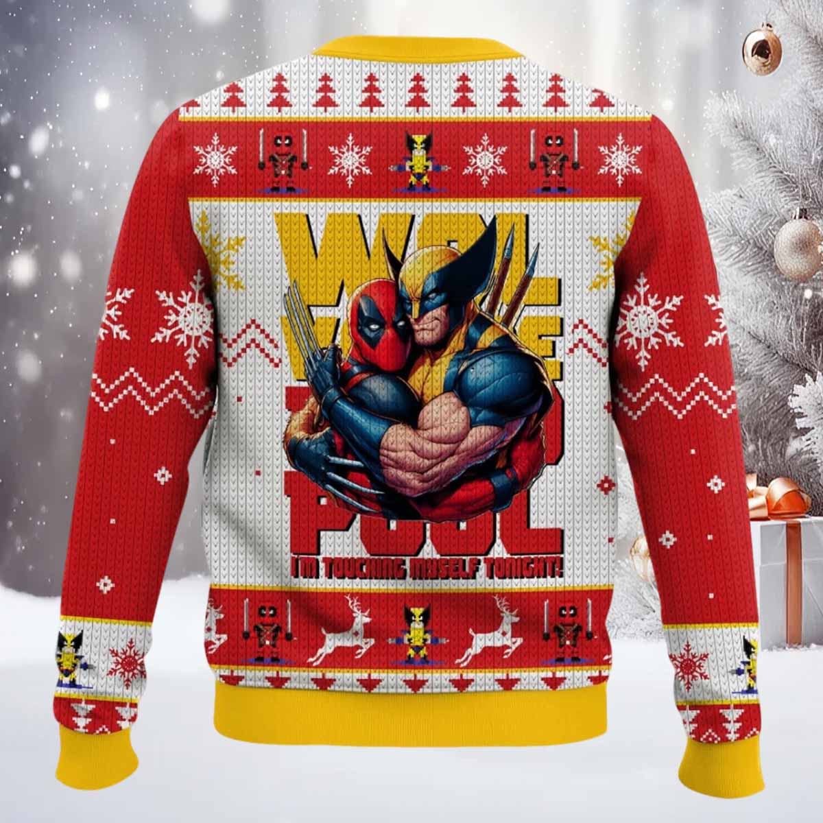 Deadpool And Wolverine Ugly Christmas Sweater Deadpool And Wolverine Ugly Christmas Sweater