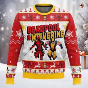 Deadpool And Wolverine Ugly Christmas Sweater Deadpool And Wolverine Ugly Christmas Sweater