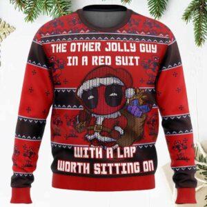 Deadpool Jolly Santa Hat Ugly Christmas Sweater Deadpool Jolly Santa Hat Ugly Christmas Sweater