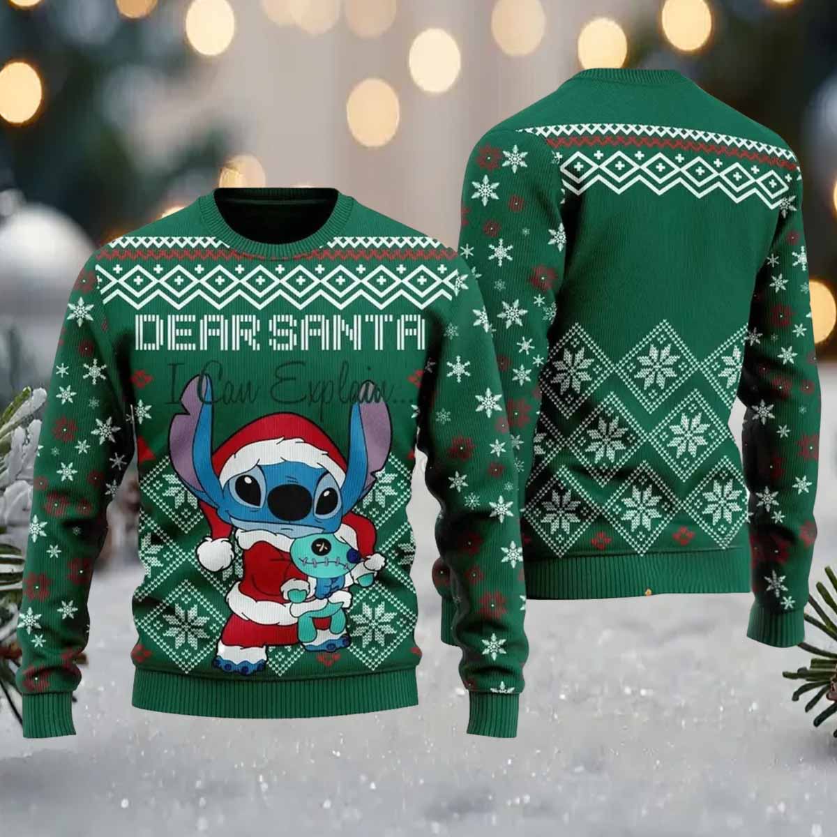 Dear Santa Stitch Christmas Ugly Sweater Dear Santa Stitch Christmas Ugly Sweater
