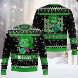 Disgust Inside Out Ugly Christmas Sweater Disgust Inside Out Ugly Christmas Sweater