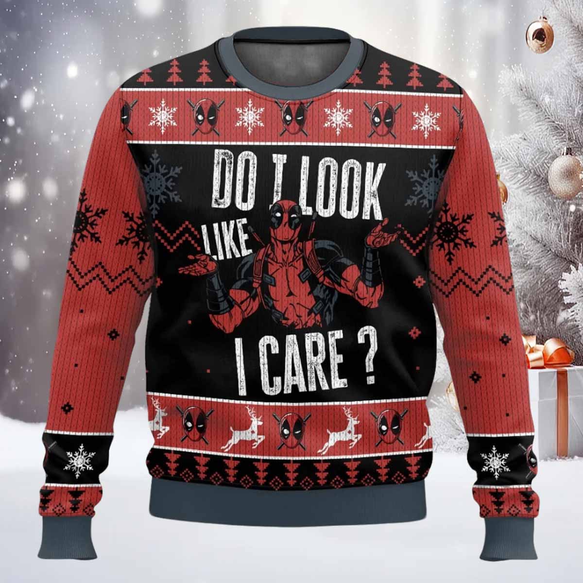 Do I Look Like I Care Deadpool Ugly Sweater Do I Look Like I Care Deadpool Ugly Sweater