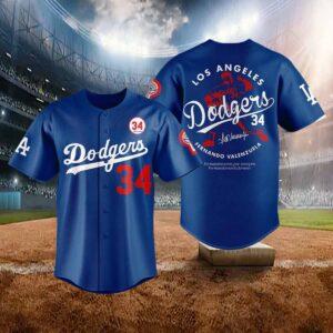 Dodgers Thank You For The Memories Fernando Valenzuela Jersey